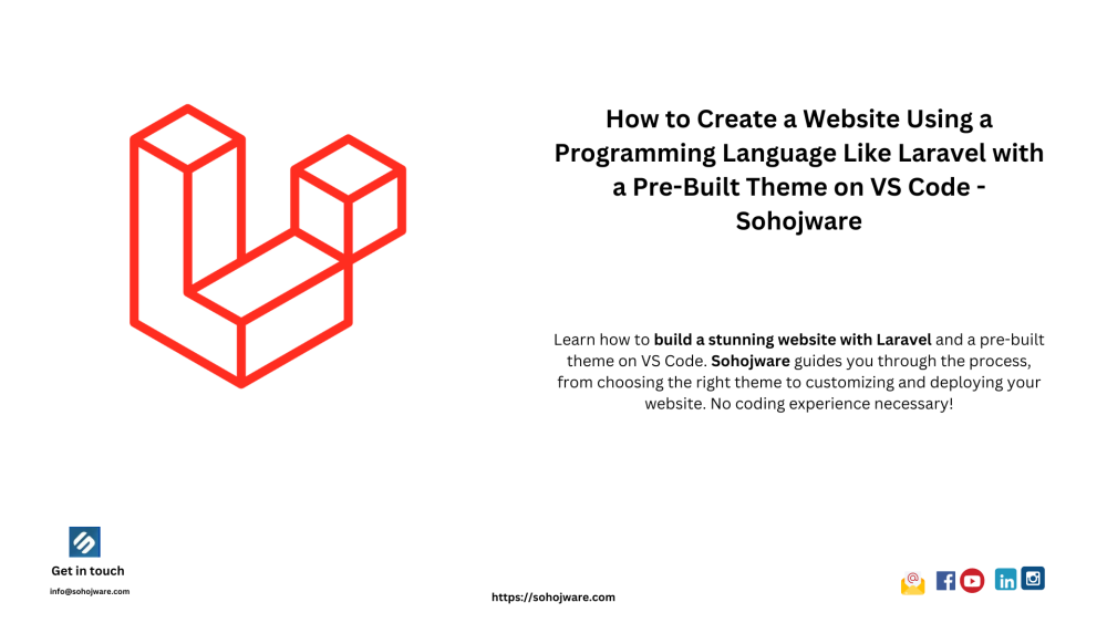 How to Create a Website Using a Programming Language Like Laravel with a Pre-Built Theme on VS Code - Sohojware