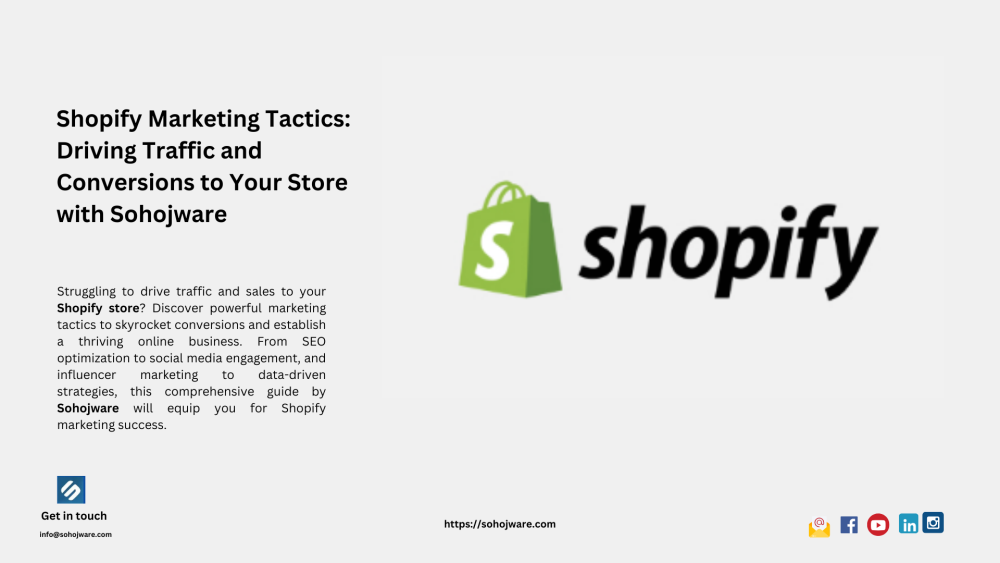 Shopify Marketing Tactics: Driving Traffic and Conversions to Your Store with Sohojware